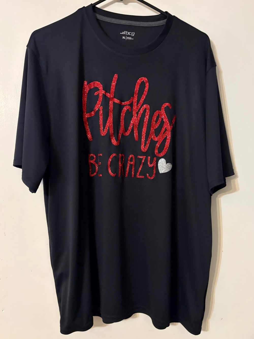 BCG "Pitches Be Crazy" Size XL
Baseball/Softball Short-Sleeve
Womens T-Shirt